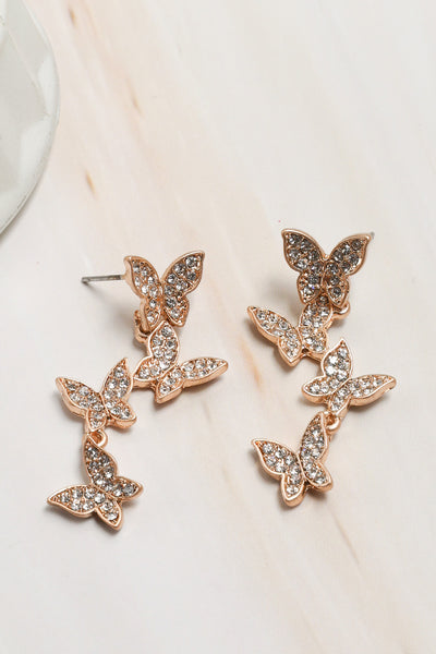 Flutter of Butterflies Drop Earrings