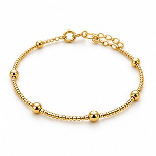 Stone Metal Beads Charm Bracelet