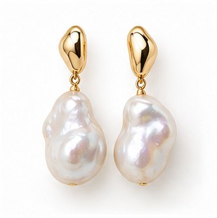 Aries 24k White Gold Plated Studs