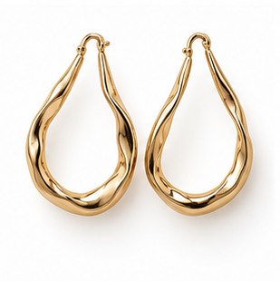 Bar Stud White Gold Dipped Earrings