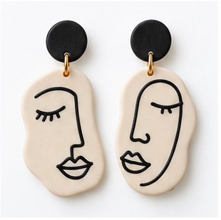 Cobalt Resin Drop Earrings