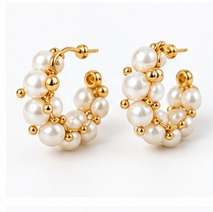 Glitter U Shaped Earrings