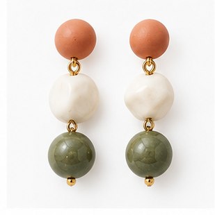 Moss Resin Stud Earrings