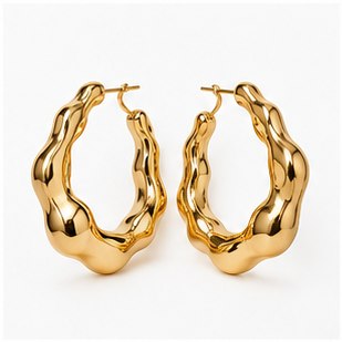 Orb White Gold Plated Earrings