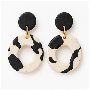 Organic Linked Resin Earrings