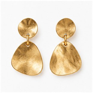 Pisces 24k White Gold Plated Studs
