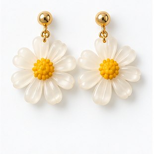 Tortoise Resin Bar Drop Earrings