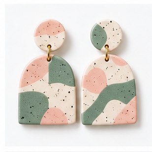Tropical Resin Beaded Earrings