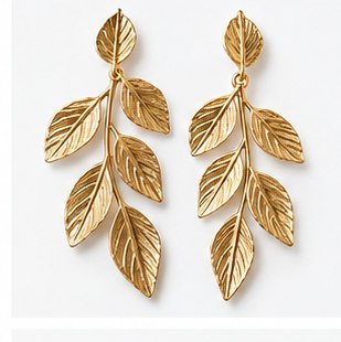 Wood Beaded Dangling Earrings