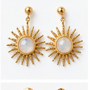 Abstract Painted Dangling Earrings