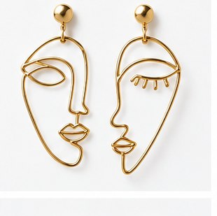 Crystal Gold Hoop Earrings