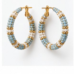 Floral Glass Stone Dangling Earrings