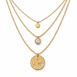 Metal Flowers Pearl Necklace