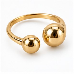 Metal Double Looped Open Ring