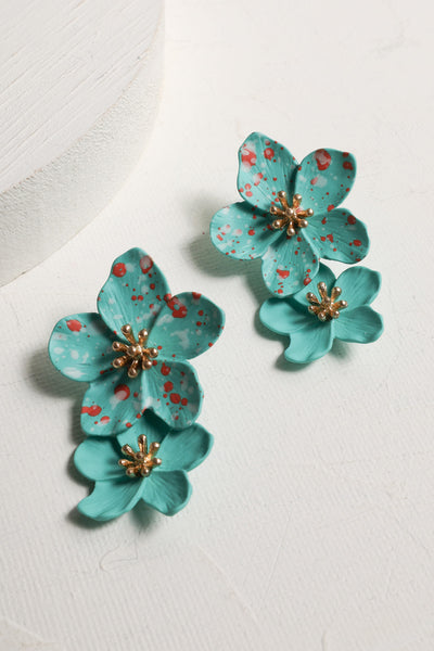 Painted Petals Drop Earrings