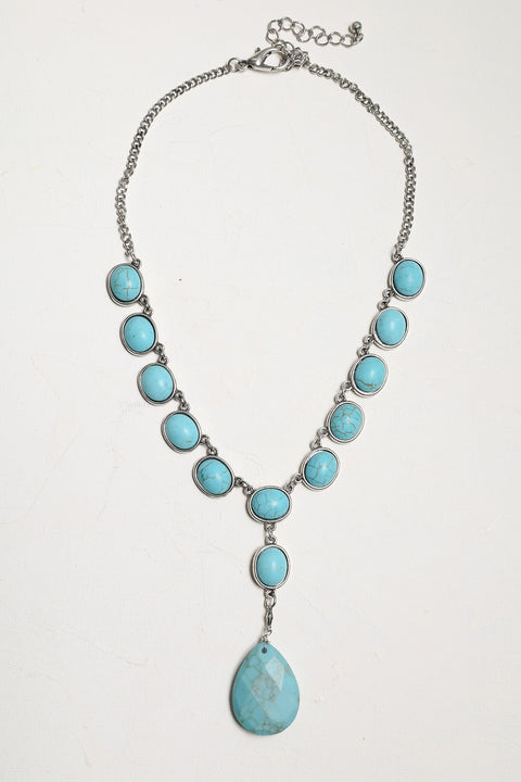 Turquoise Marble Statement Necklace