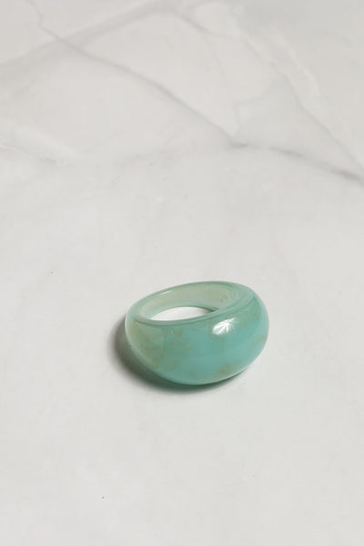 Resin Dome Ring in Jade