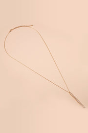 Pearl Bar Necklace in Gold