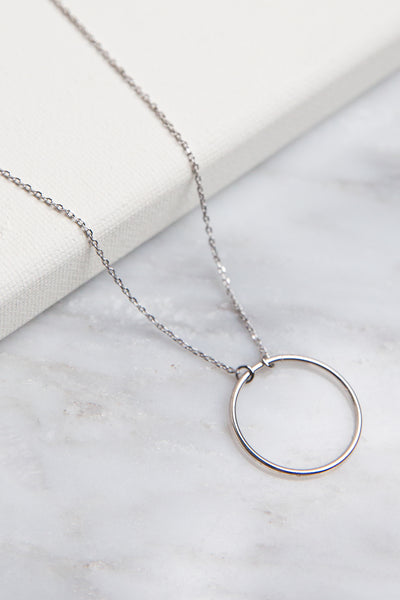 Halo White Gold Filled Necklace