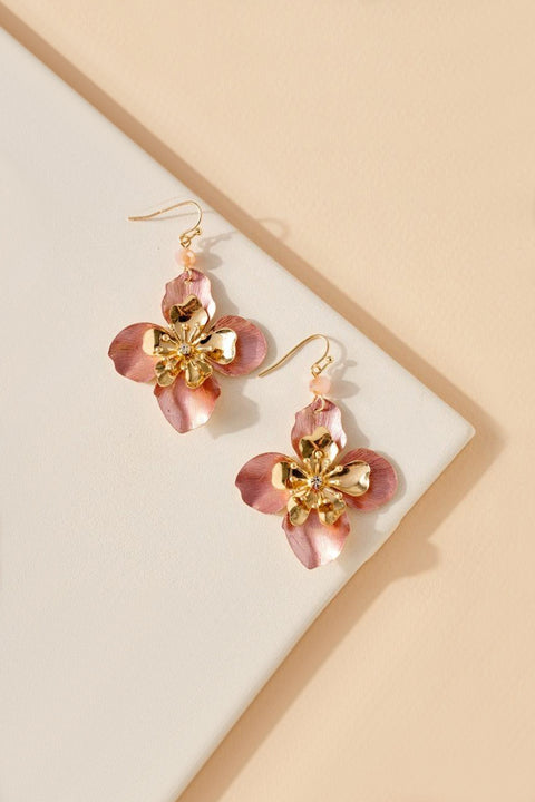 Floral Metal Earrings