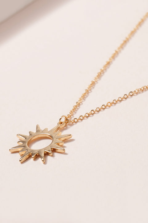 Sun Pendant Necklace in Gold