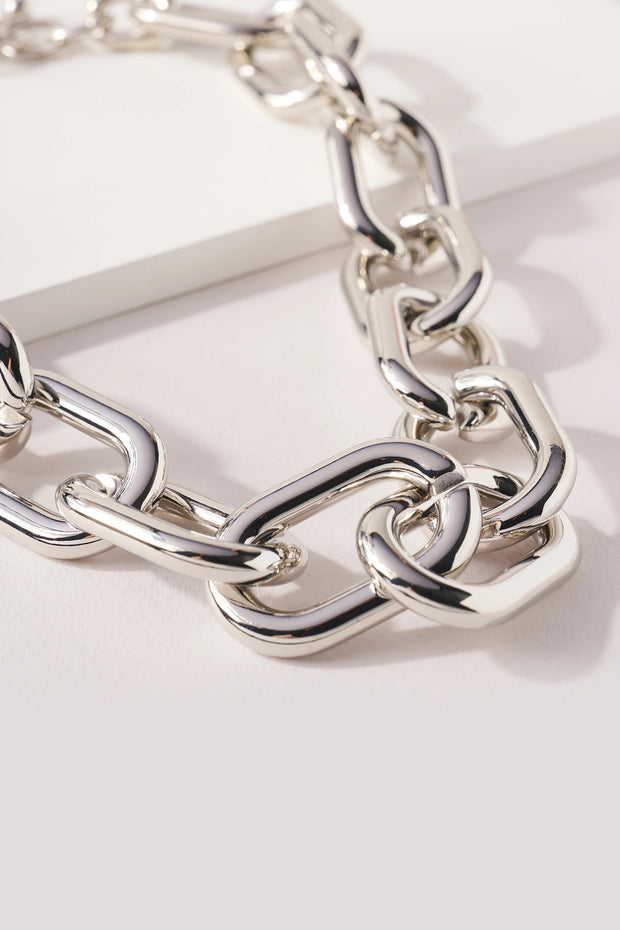 Bold Chain Necklace In Silver